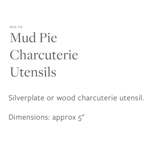 Mud Pie Charcuterie Silver Plated Fork - Picture 6 of 6